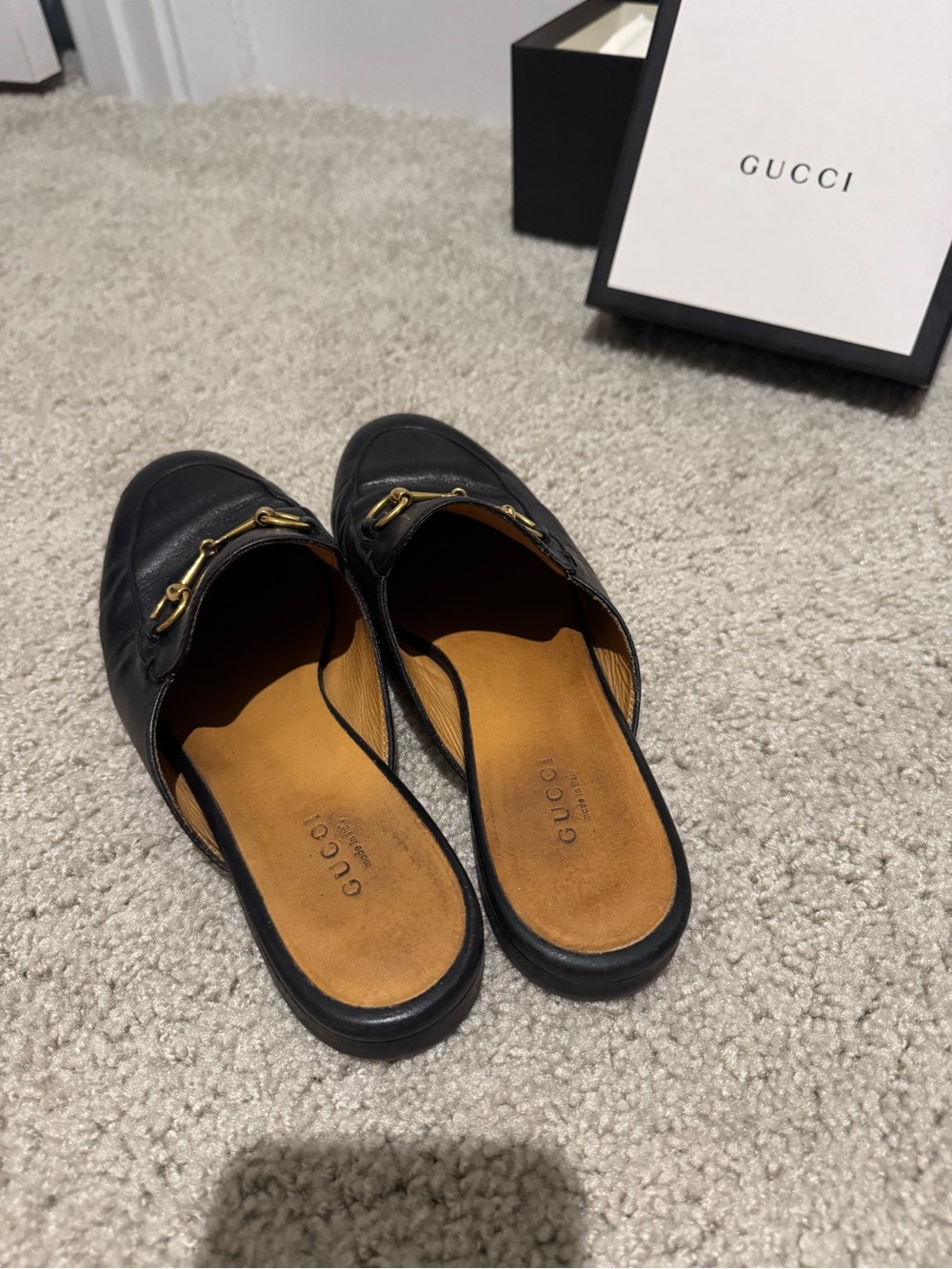 Gucci Black Leather Princetown Mules - Picture 4 of 8